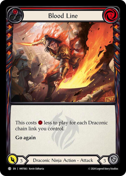 Flesh & Blood TCG The Hunted Blood Line (Red) HNT063 Common