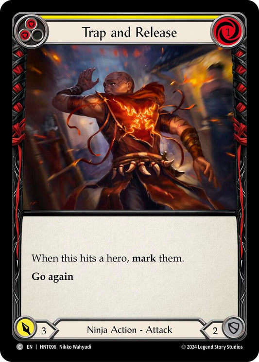 Flesh & Blood TCG The Hunted Trap and Release (Yellow) HNT096 Common Near Mint