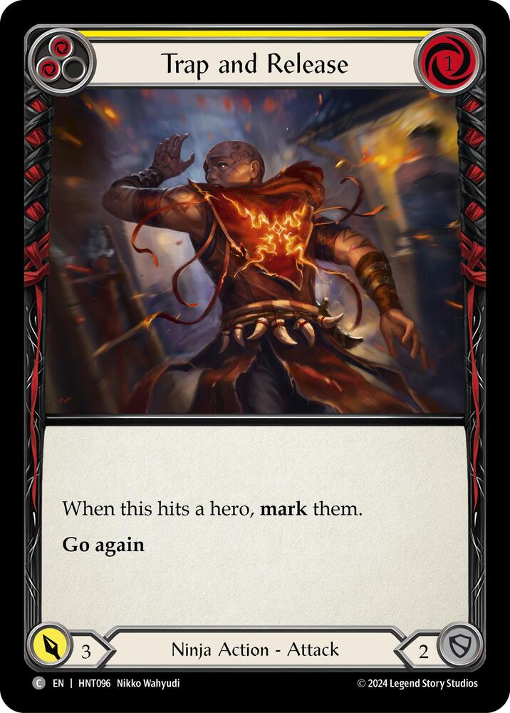 Flesh & Blood TCG The Hunted Trap and Release (Yellow) HNT096 Common