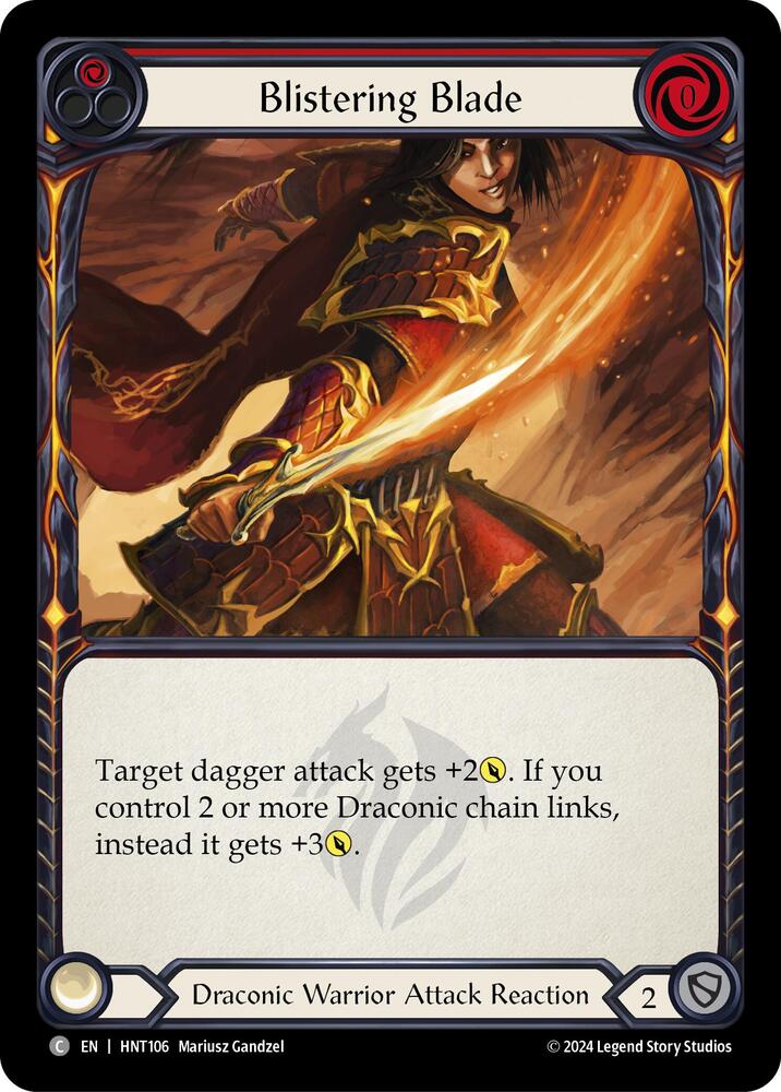 Flesh & Blood TCG The Hunted Blistering Blade (Red) HNT106 Common