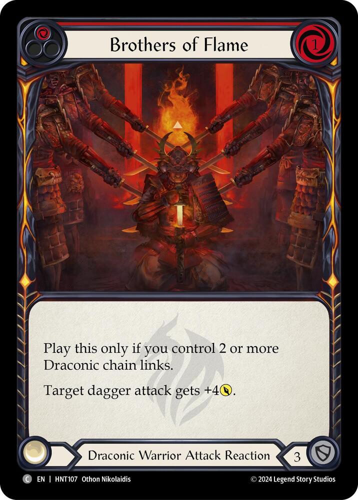 Flesh & Blood TCG The Hunted Brothers of Flame (Red) HNT107 Common