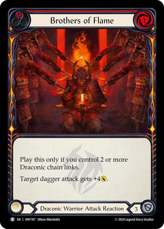 Flesh & Blood TCG The Hunted Brothers of Flame (Red) HNT107 Common