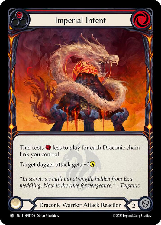 Flesh & Blood TCG The Hunted Imperial Intent (Red) HNT109 Common Near Mint Rainbow Foil