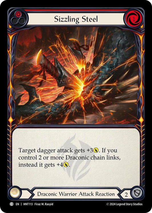 Flesh & Blood TCG The Hunted Sizzling Steel (Red) HNT113 Common