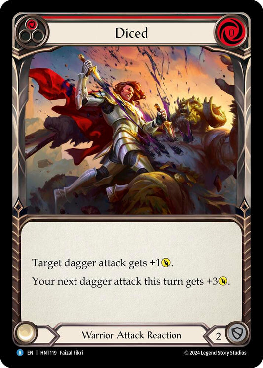 Flesh & Blood TCG The Hunted Diced (Red) HNT119 Rare