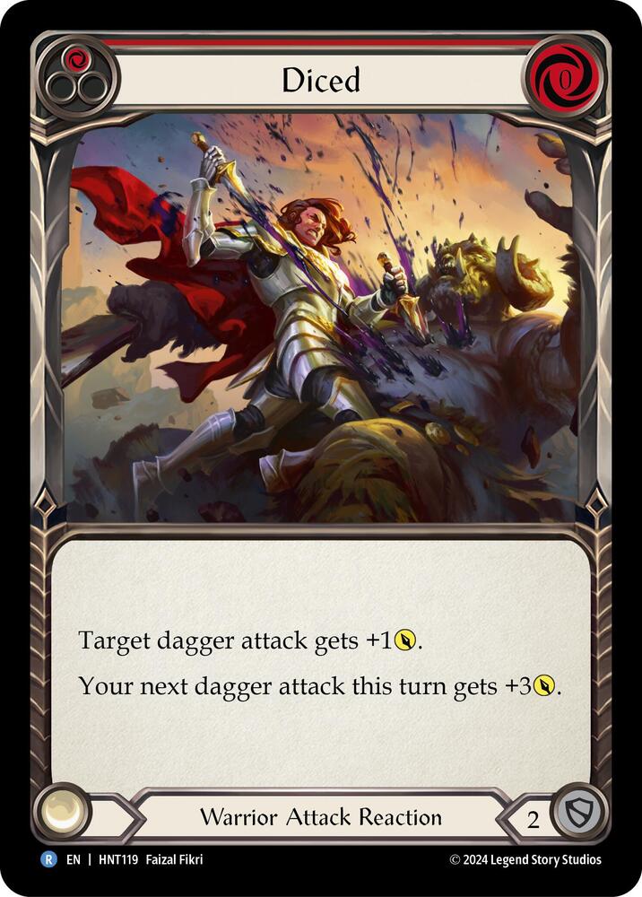 Flesh & Blood TCG The Hunted Diced (Red) HNT119 Rare Near Mint