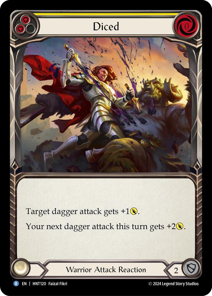 Flesh & Blood TCG The Hunted Diced (Yellow) HNT120 Rare