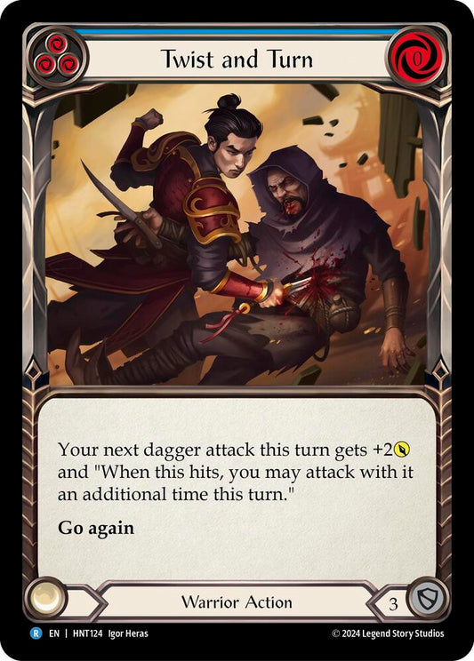 Flesh & Blood TCG The Hunted Twist and Turn (Blue) HNT124 Rare