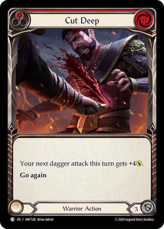 Flesh & Blood TCG The Hunted Cut Deep (Red) HNT128 Common