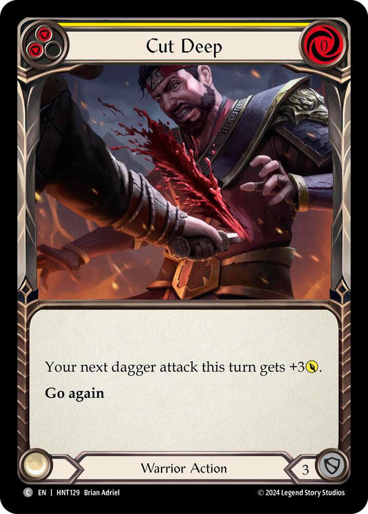 Flesh & Blood TCG The Hunted Cut Deep (Yellow) HNT129 Common