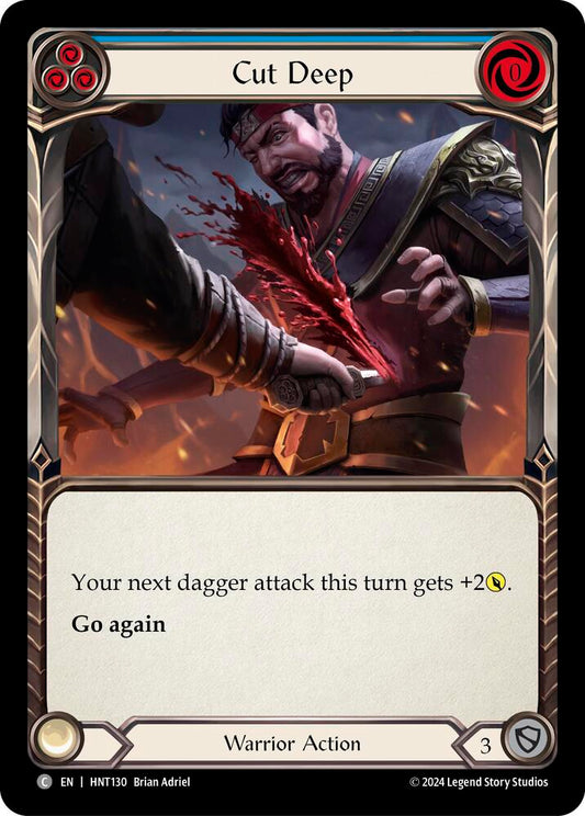 Flesh & Blood TCG The Hunted Cut Deep (Blue) HNT130 Common