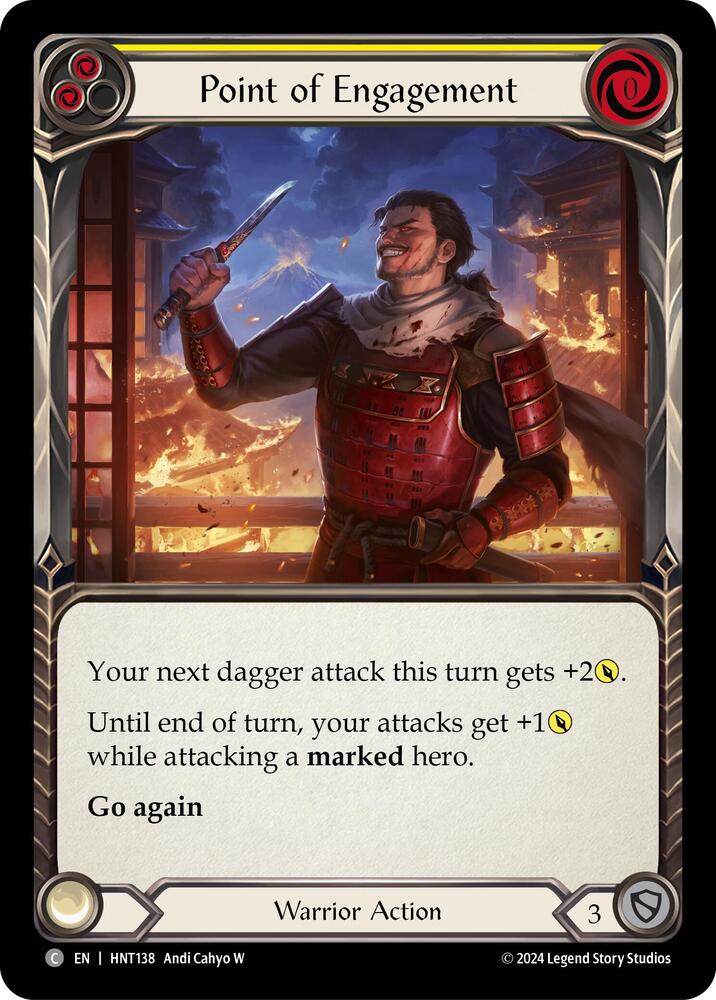 Flesh & Blood TCG The Hunted Point of Engagement (Yellow) HNT138 Common Near Mint