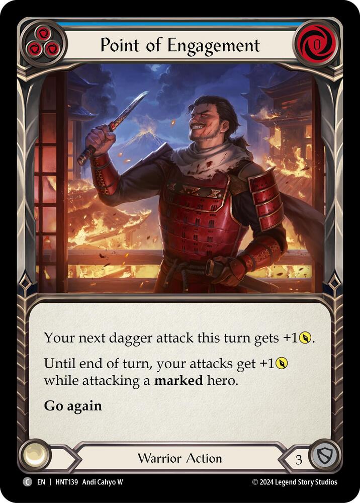 Flesh & Blood TCG The Hunted Point of Engagement (Blue) HNT139 Common Rainbow Foil