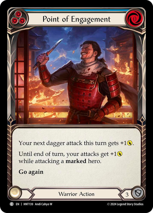 Flesh & Blood TCG The Hunted Point of Engagement (Blue) HNT139 Common Rainbow Foil