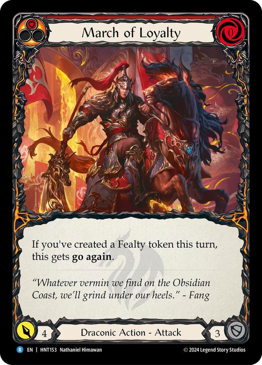 Flesh & Blood TCG The Hunted March of Loyalty (Red) HNT153 Rare Near Mint