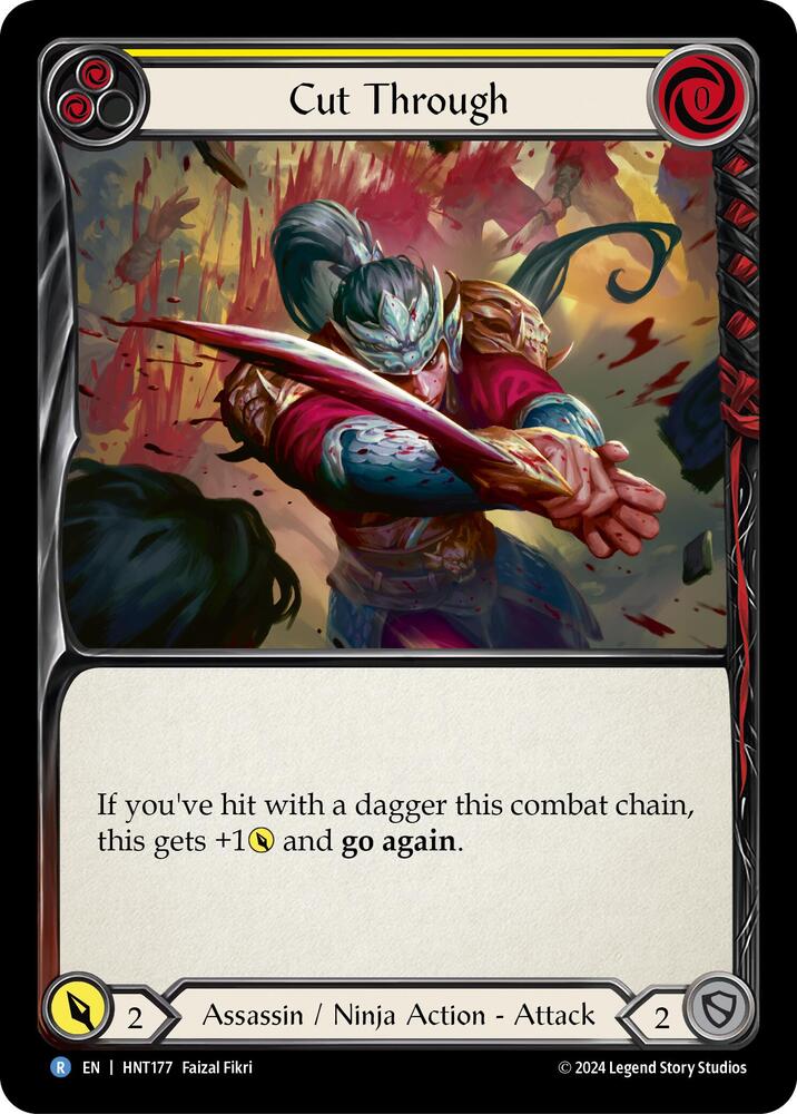 Flesh & Blood TCG The Hunted Cut Through (Yellow) HNT177 Rare