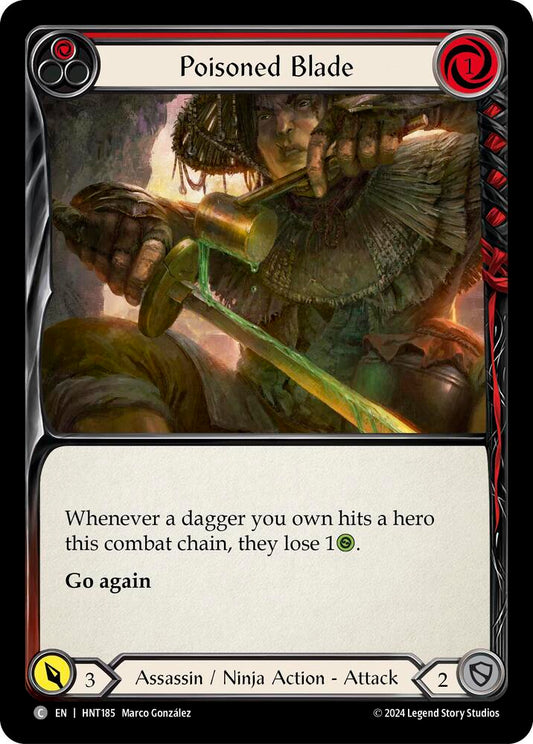 Flesh & Blood TCG The Hunted Poisoned Blade (Red) HNT185 Common
