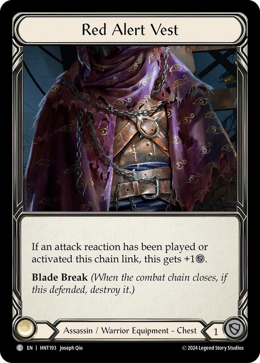 Flesh & Blood TCG The Hunted Red Alert Vest HNT193 Common