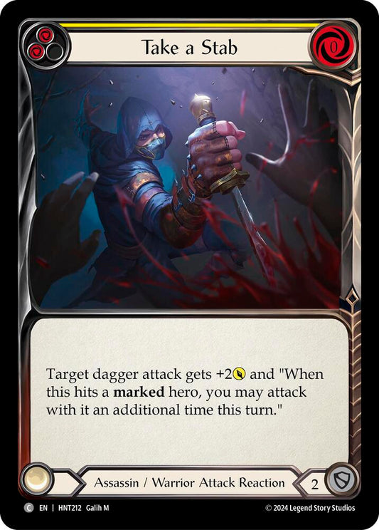 Flesh & Blood TCG The Hunted Take a Stab (Yellow) HNT212 Common Near Mint