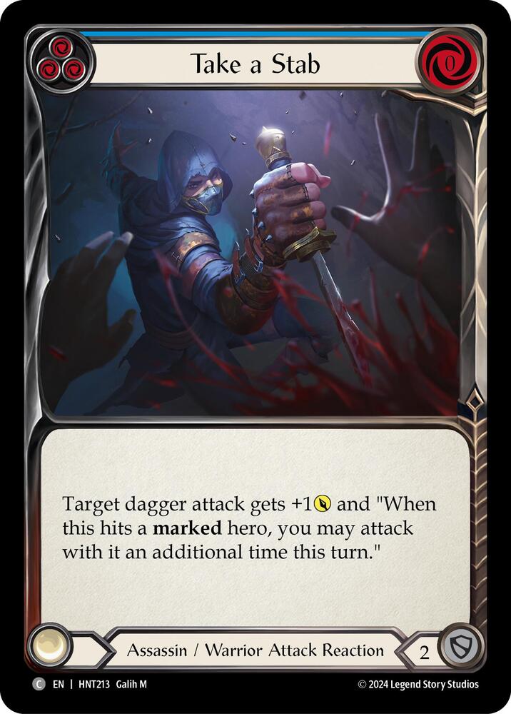 Flesh & Blood TCG The Hunted Take a Stab (Blue) HNT213 Common Near Mint