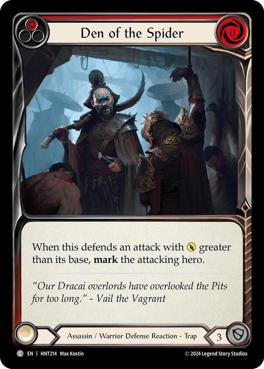 Flesh & Blood TCG The Hunted Den of the Spider (Red) HNT214 Common