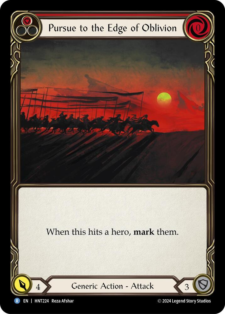 Flesh & Blood TCG The Hunted Pursue to the Edge of Oblivion (Red) HNT224 Rare Near Mint