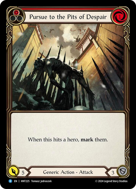 Flesh & Blood TCG The Hunted Pursue to the Pits of Despair (Red) HNT225 Rare Rainbow Foil