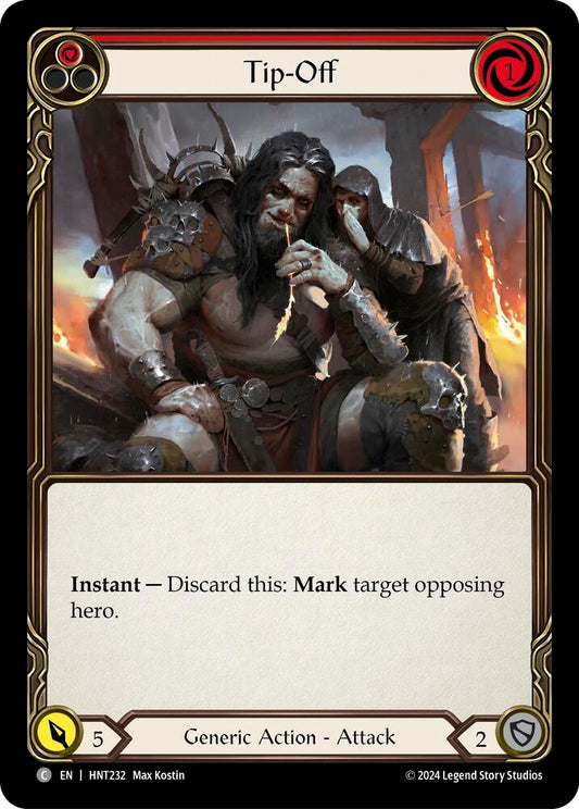 Flesh & Blood TCG The Hunted Tip-Off (Red) HNT232 Common Near Mint