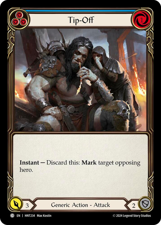 Flesh & Blood TCG The Hunted Tip-Off (Blue) HNT234 Common