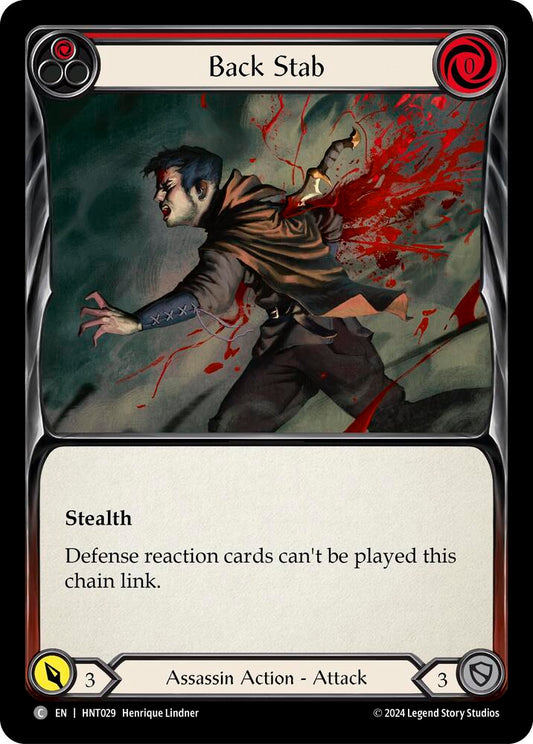 Flesh & Blood TCG The Hunted Back Stab (Red) HNT029 Common
