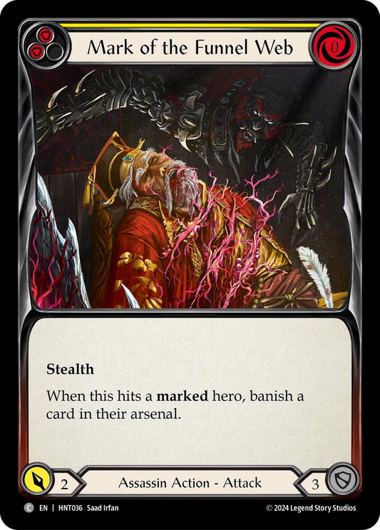 Flesh & Blood TCG The Hunted Mark of the Funnel Web (Yellow) HNT036 Common