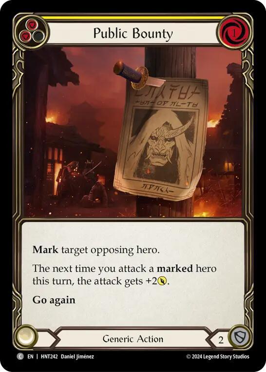 Flesh & Blood TCG The Hunted Public Bounty (Yellow) HNT242 Common