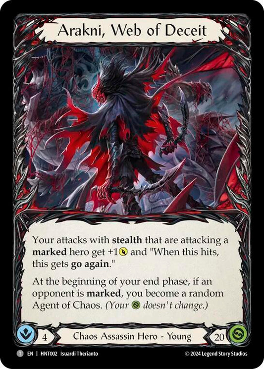 Flesh & Blood TCG The Hunted Arakni, Web of Deceit // Cindra HNT002 // HNT055 Token