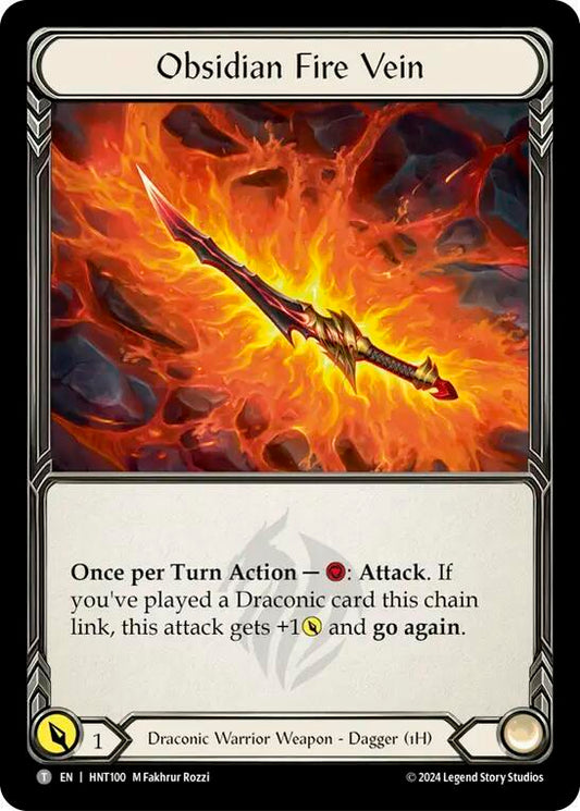 Flesh & Blood TCG The Hunted Obsidian Fire Vein // Kunai of Retribution HNT100 // HNT056 Token