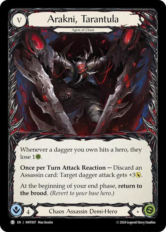 Flesh & Blood TCG The Hunted Arakni, Tarantula // Arakni, Trap-Door HNT007//HNT008 Token Near Mint