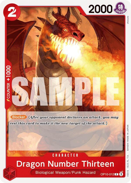 One Piece Card Game Royal Blood Dragon Number Thirteen OP10-012 Common