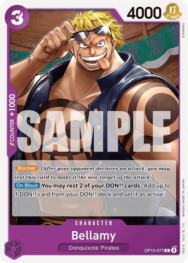 One Piece Card Game Royal Blood Bellamy OP10-077 C Near Mint