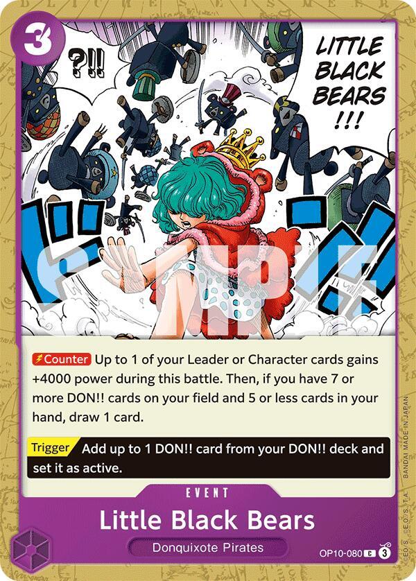 One Piece Card Game Royal Blood Little Black Bears OP10-080 Common