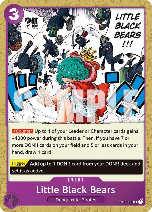 One Piece Card Game Royal Blood Little Black Bears OP10-080 Common