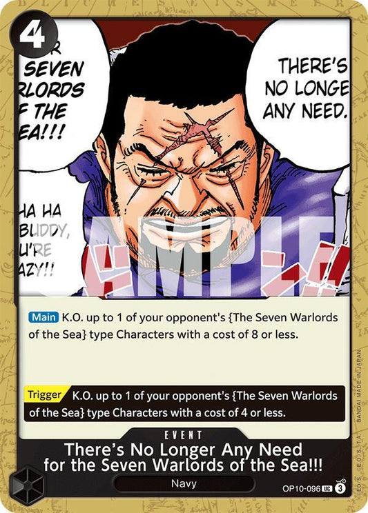 One Piece Card Game Royal Blood There's No Longer Any Need for the Seven Warlords of the Sea!!! OP10-096 Uncommon