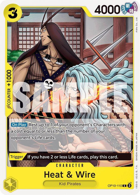 One Piece Card Game Royal Blood Heat & Wire OP10-110 Common