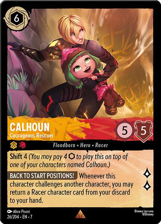 Lorcana TCG Archazia's Island Calhoun - Courageous Rescuer 26/204 Rare Near Mint Cold Foil