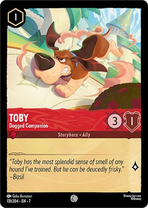Lorcana TCG Archazia's Island Toby - Dogged Companion 131/204 Common