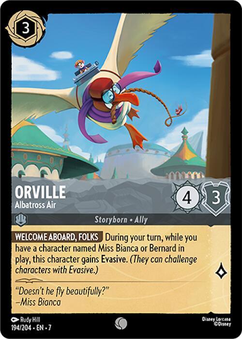 Lorcana TCG Archazia's Island Orville - Albatross Air 194/204 Common