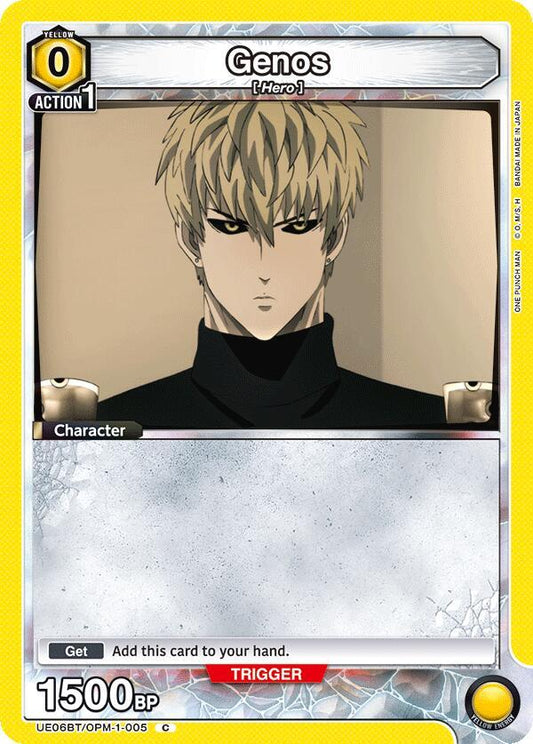 Bandai Union Arena UE06BT: One Punch Man Genos (005) UE06BT / OPM-1-005 Common
