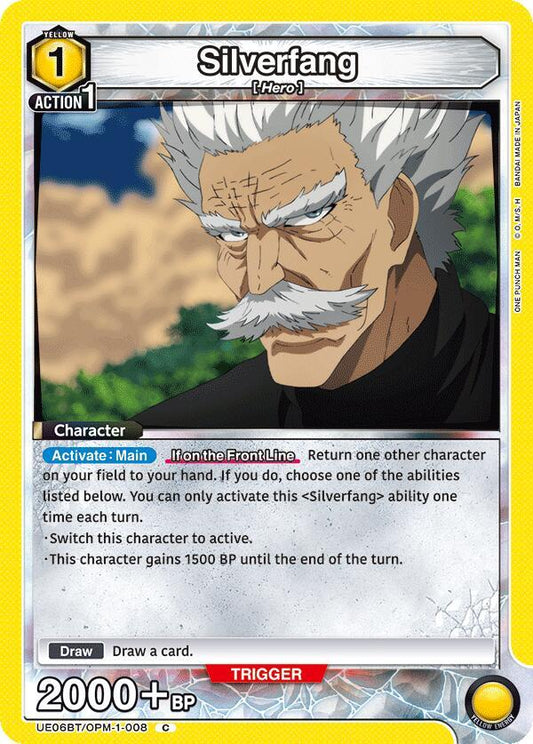 Bandai Union Arena UE06BT: One Punch Man Silverfang (008) UE06BT / OPM-1-008 Common