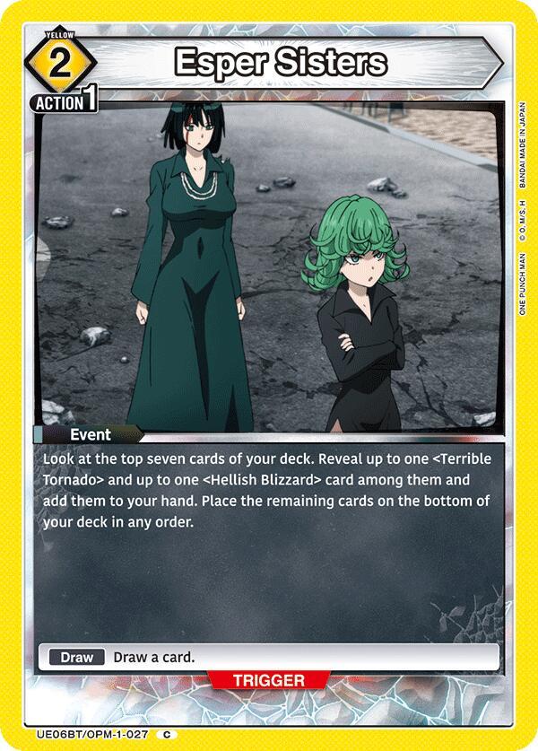 Union Arena UE06BT: One Punch Man Esper Sisters UE06BT/OPM-1-027 Common Near Mint