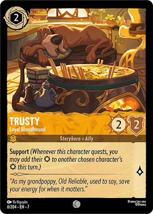Lorcana TCG Archazia's Island Trusty - Loyal Bloodhound 6/204 Common Near Mint Cold Foil