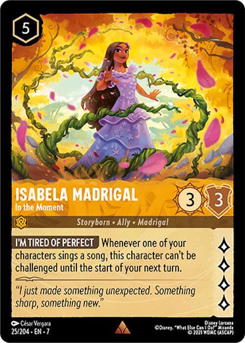 Lorcana TCG Archazia's Island Isabela Madrigal - In the Moment 25/204 Rare Near Mint