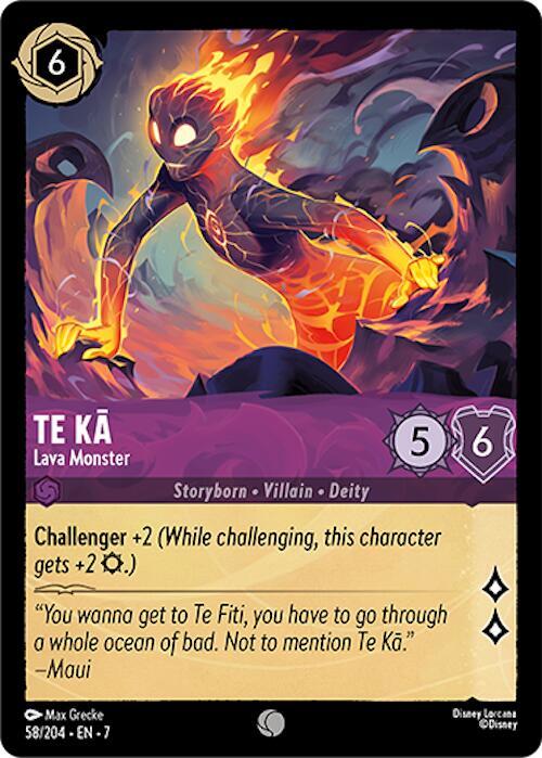 Lorcana TCG Archazia's Island Te Ka - Lava Monster 58/204 Common